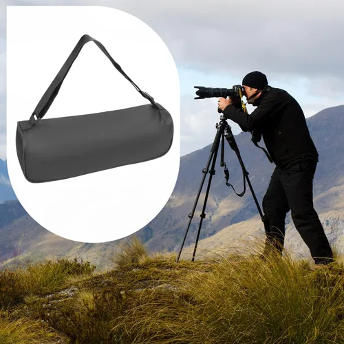 Vista 5 de Funda de transporte para trípode, 24.8 x 5.9 x 5.9 pulgadas, bolsa de transporte para trípode Oxford 600D con correa para soportes de luz, soporte