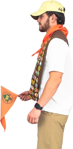 Vista 3 de Costume Agent Russell Sash Flag Deluxe Disfraz de Halloween Cosplay Set Completo