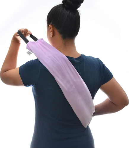 Vista 3 de Envoltura para el cuello de lavanda, tratamiento de terapia muscular caliente o fría de tensión y dolor para relajación aromática y alivio natural