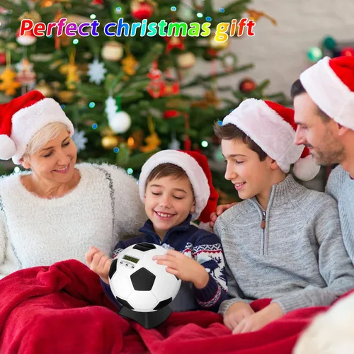 Vista 2 de MOMMED Alcancía para niños, alcancía digital, alcancía de pelota de fútbol, regalos de fútbol para niños, alcancía de monedas con aspecto de balón