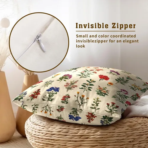 Vista 51 de Giwawa Juego de 2 fundas de almohada decorativas con diseño floral de girasol de 16 x 16 pulgadas, fundas de cojín decorativas para el hogar, sofá