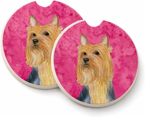 Vista 31 de Caroline's Treasures SS4767-BUCARC - Juego de 2 portavasos para automóvil, diseño de bulldog inglés, absorbentes para automóvil, portavasos