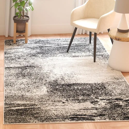 Vista 52 de SAFAVIEH Colección Adirondack Alfombra de Pasillo - 2'1" x 6', Marfil y Salvia, Diseño Abstracto Moderno, No Desprende Pelusa y Fácil Cuidado, Ideal