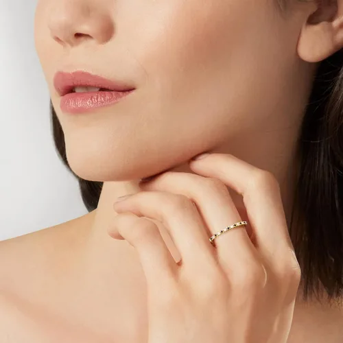Vista 2 de RS Pure by Ross-Simons Gemstone and .13 ct. t.w. Diamond Eternity Band Ring in 14kt Yellow Gold