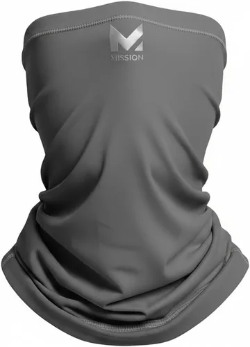 Vista 8 de MISSION Polaina de cuello refrescante, polainas de cuello para todo tipo de clima para hombres y mujeres Negro