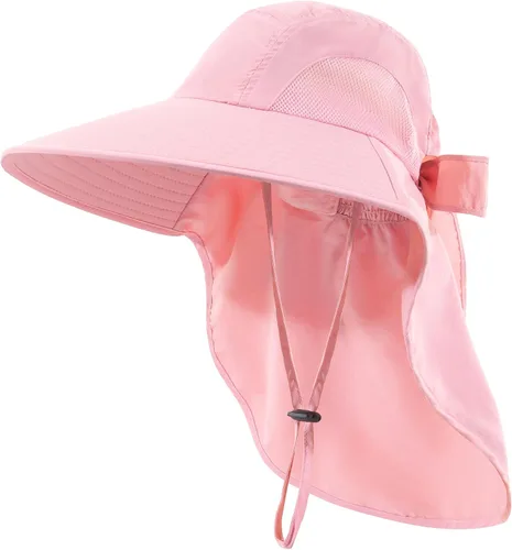 Vista 13 de Sombrero de mujer con protección UV, plegable, impermeable, de ala ancha, tipo cubo, con solapa para el cuello para verano, playa, pesca, senderismo