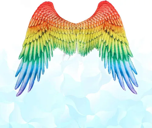 Vista 3 de Alas de ángel para cosplay, accesorios de actuación, alas de arco iris, alas de ángel, carnaval, accesorio de vestir elegante