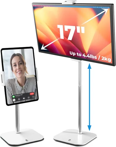 Vista 9 de COOPER TabStand, Soporte para iPad de 20" de Alto para Escritorio, Soporte de Monitor Portátil hasta 17" Soporta 4.4 lb, Soporte de Escritorio