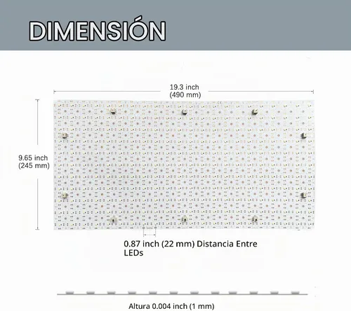 Vista 4 de Paquete de 4 hojas de retroiluminación LED de 24 V, 36 W, 4000 K, blanco, 19.3 x 9.6 pulgadas cada unidad, panel LED flexible regulable