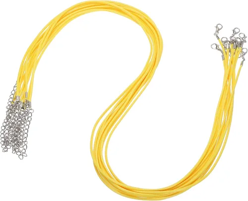 Vista 42 de MECCANIXITY 10 cordones de collar encerado de 18 pulgadas, cadena de collar a granel con cierre de 0.059 in de cuerda de cuero encerado para hacer