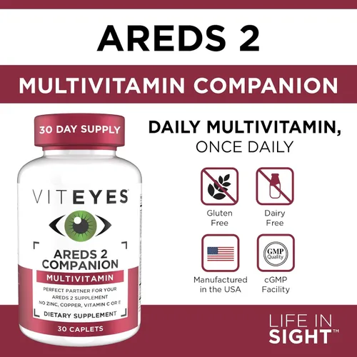 Vista 5 de Viteyes Classic AREDS 2 Suplemento multivitamínico complementario, fórmula multivitamínica integral para AREDS 2 usuarios, 30 cápsulas, cápsulas