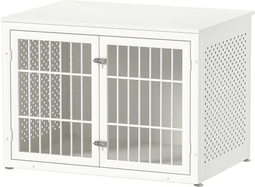 Vista 10 de rehomerance Jaula/Mueble de Servicio Pesado de 26" para Perros Pequeños, Perrera de Metal para Perros con Alta Ansiedad, Jaula para Mascotas a