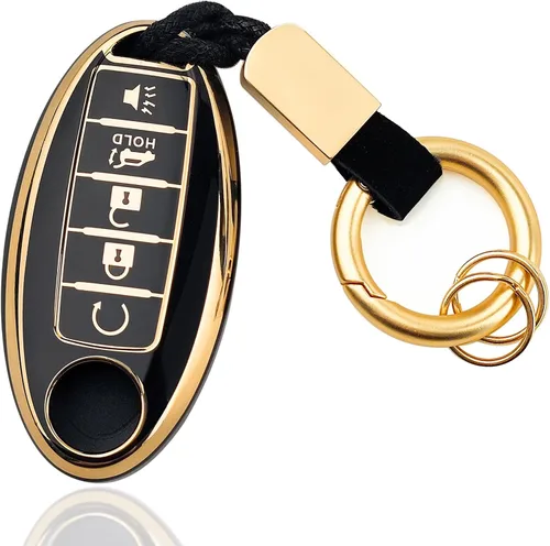 Vista 11 de OLLEN Funda para llavero de TPU de 4 botones con anillo sin tornillos, apta para Nissan Altima Sentra Maxima Murano Rogue Armada Pathfinder, funda