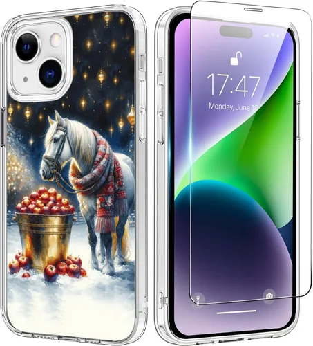 Vista 45 de bicol - Funda protectora a prueba de golpes para iPhone 15 Plus, funda delgada de acrílico transparente y diseños modernos para niña y mujer, 6.7