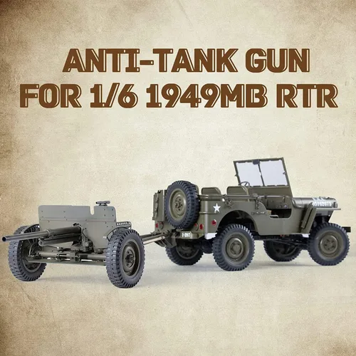 Vista 5 de Pistola antitanque 1/6 M3 1.457 in para 1/6 Willys RTR