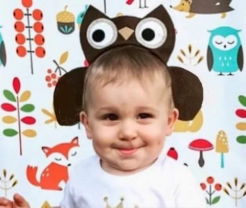 Vista 4 de Diadema de búho con orejas y cara de criatura del bosque, regalos de fiesta de cumpleaños para mujeres, hombres, niños, niñas, adultos, niños y bebés