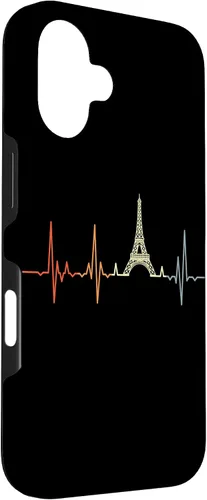 Vista 3 de My Heart Beats For Paris France Eiffel Tower Case for iPhone 16
