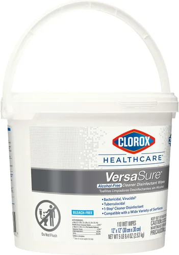 Vista 9 de Clorox Healthcare VersaSure - Toallitas desinfectantes limpiadoras, 12 x 12 pulgadas, cubo de 110 unidades (el paquete puede variar)