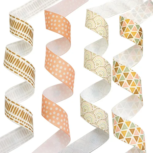 Vista 4 de David accessories Cinta de cinta de rayas de puntos de 1 pulgada de ancho x 40 yardas en total, 8 rollos de 5 yardas para bricolaje hecha a mano