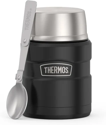 Vista 16 de THERMOS Stainless King Tarro de alimentos aislado al vacío con cuchara, 16 onzas, verde militar