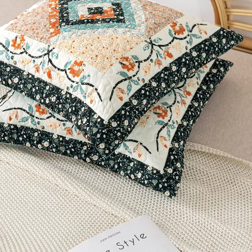 Vista 3 de BEDIFANY 2 fundas de almohada florales con relleno de algodón, fundas de cojín decorativas neutrales para sofá, dormitorio, sala de estar
