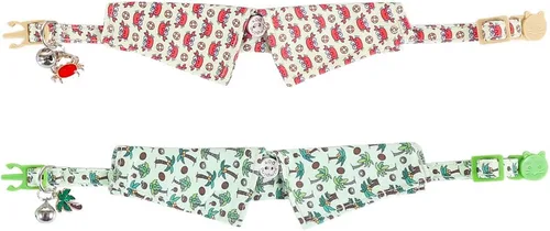 Vista 2 de Paquete de 2 collares para gatos con bonito pajarita y campana para la seguridad del gatito Ajustable