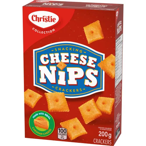 Vista 6 de Christie Cheese Nips Cheddar Galletas al horno, 1 caja (7.05 oz)