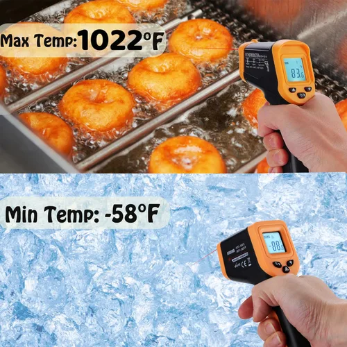 Vista 4 de Pistola Termómetro Infrarrojo para Cocinar, Pistola Termómetro Láser OnniOne para Horno de Pizza Blackstone, Pistola de Temperatura sin Contacto