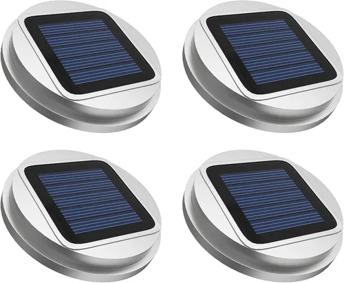 Vista 7 de Paquete de 2 tapas de luz solar para tarros de masón Luces solares impermeables con luces de hadas blancas cálidas, encendido/apagado automático