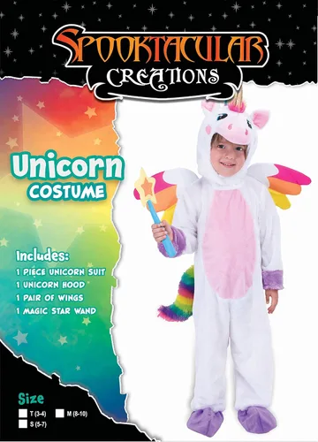 Vista 4 de Spooktacular Creations Disfraz de unicornio de lujo para niños fiesta de disfraces de animales de Halloween juego de rol y cosplay