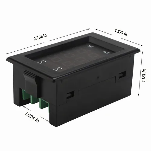 Vista 5 de DROK DC 4.5-100V Multímetro digital con voltímetro, amperímetro y panel de medidor de voltaje, medidor de amperios DC, medidor de voltaje, probador