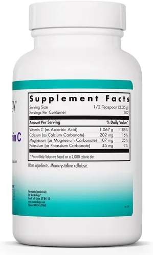 Vista 2 de NutriCology - Vitamina C tamponada en polvo – Vitamina C tamponada para el apoyo antioxidante e inmunológico – Ácido ascórbico con calcio, magnesio