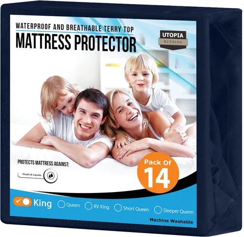 Vista 16 de Utopia Bedding – Protector impermeable de colchón tamaño individual, funda de colchón de terry premium de 200 GSM, transpirable, estilo ajustado