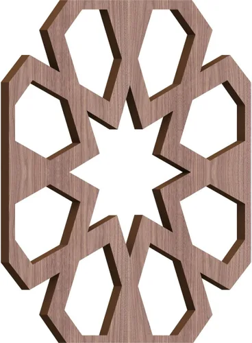 Vista 47 de Jackson Decorative Fretwork Wood Wall Panels, Large, 23 3/8" W x 23 3/8" H x 1/4" T, Cherry