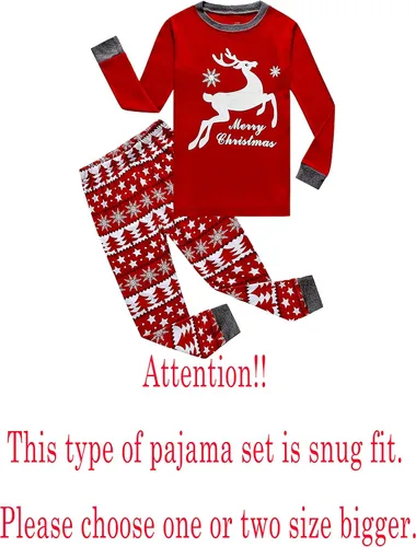 Vista 2 de Family Feeling - Conjunto de pijama de manga larga, diseño 100% de algodón, para niños pequeños