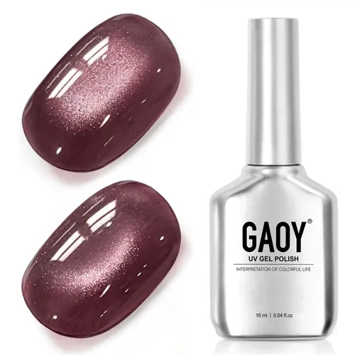 Vista 100 de GAOY Esmalte de uñas de gel Brown Cat Eye, 4629 azul ámbar, 0.5 fl oz Ámbar azul
