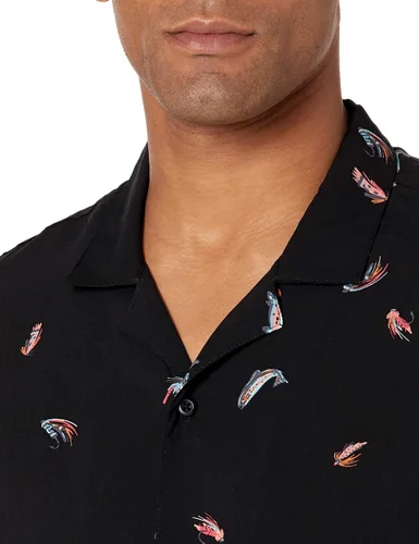 Vista 4 de Goodthreads Camisa hawaiana de manga corta con cuello de campamento para hombre