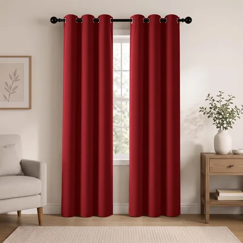 Vista 104 de Cortinas de oscurecimiento de habitación de 45 pulgadas de largo para dormitorio y sala de estar, cortinas térmicas aislantes con ojales