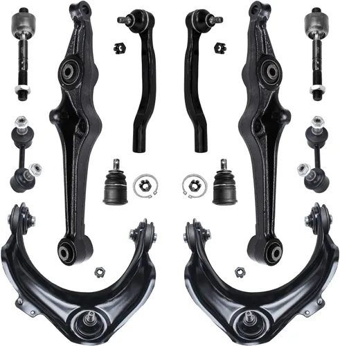 Vista 58 de Detroit Axle - Kit de extremo de 12 piezas para Ford Explorer Mercury Mountaineer 1998-2001 1999 2000, 2 brazos de control delanteros superiores