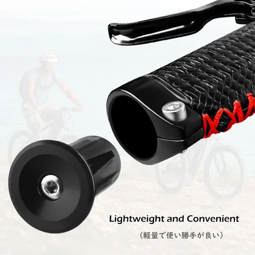 Vista 5 de TRIWONDER Tapones de extremo de barra de aluminio para manillar de bicicleta, tapas de barra de bloqueo expandibles, agarre para bicicleta