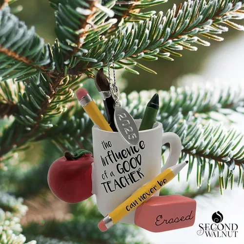 Vista 2 de Taza de regalo para profesores, influenciador educativo, agradecimiento al profesor con palabras alentadoras y etiqueta colgante de año para un