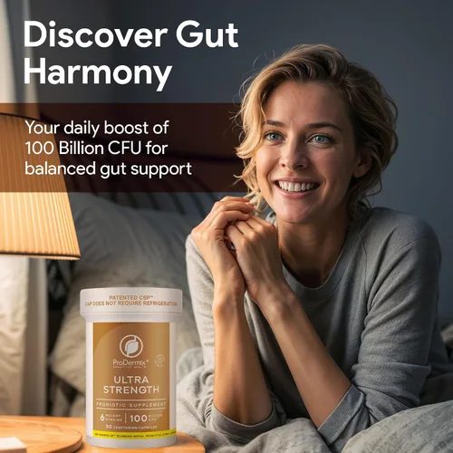 Vista 6 de Probiótico ultra fuerte para hombres y mujeres que apoya la salud intestinal, inmunológica, digestiva y del colon, 6 cepas potentes, 100 mil