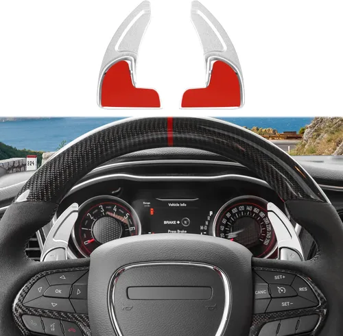 Vista 9 de Linskip Extensores de paleta de cambio de rueda para Jeep Grand Cherokee 2014-2021, para Dodge Challenger/Charger 2015, para Durango 2014-2024