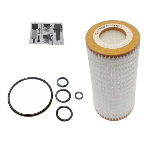 Vista 2 de Filtro de aceite AMCC compatible con M272, M273, M112, M113, reemplaza: 0001802609 Compatible con Mercedes-Benz C230/240/250/280/300/32