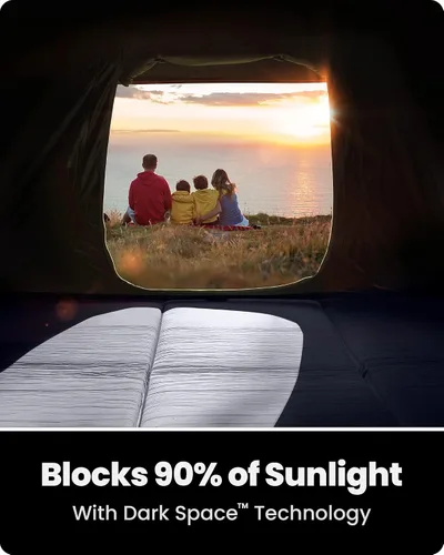 Vista 2 de OutdoorMaster Tiendas de campaña para 4/6 personas con tecnología de refugio opaco, fácil instalación en 60 segundos, tienda desplegable resistente