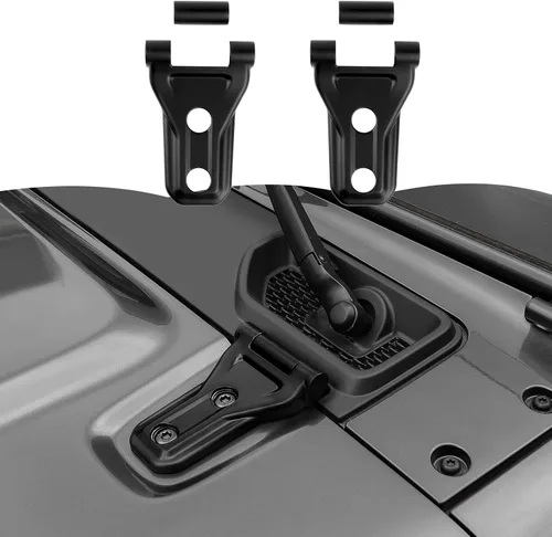 Vista 14 de RT-TCZ Kit de decoración exterior para bisagra de capó para Jeep Wrangler JL JLU y Gladiator JT 2018-2023, azul