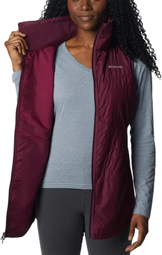 Vista 5 de Columbia Chaleco largo Mix It Around para mujer, Marionberry, XS