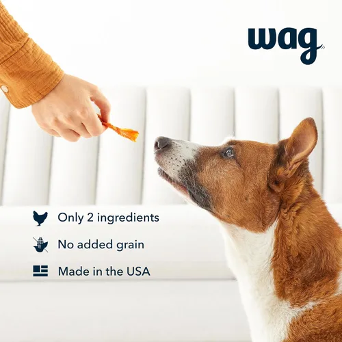 Vista 2 de Snack para perro Amazon Brand Wag Jerky, bolsa de 453gr