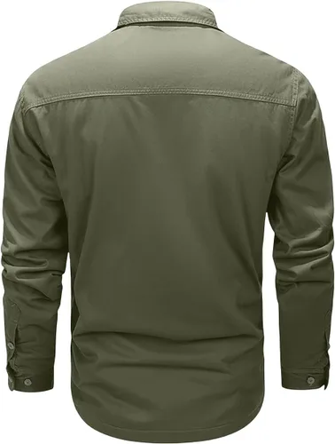 Vista 2 de Camisas de vestir de manga larga con botones y ajuste regular para hombre con bolsillos