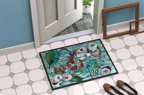 Vista 4 de Caroline's Treasures 8964JMAT - Tapete para puerta delantera, 24 x 36 pulgadas, para interiores y exteriores, antideslizante, lavable, pelo bajo, 24
